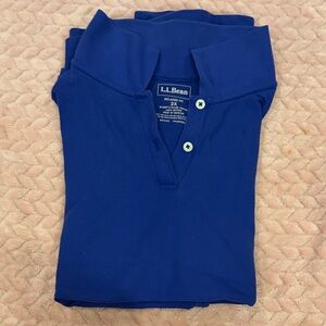 L.L. Bean Women’s Purplish Blue Short-Sleeve Polo Shirt sz 2X